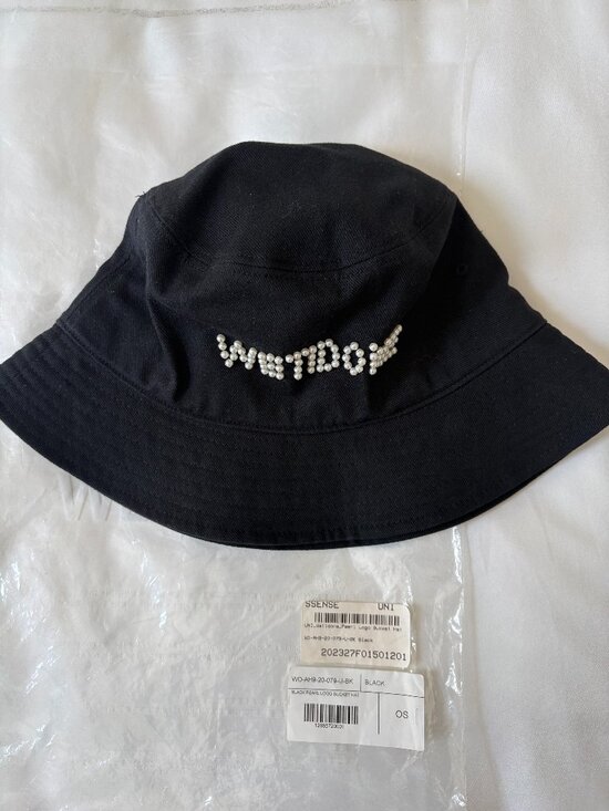 WE11DONE Pearl Logo Bucket Hat NEW NEVER WORN